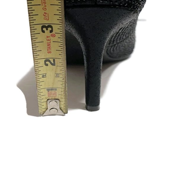 Jessica Simpson Black 3" Heel Rhinestone Pointed Toe Party Pump - Picture 8 of 8